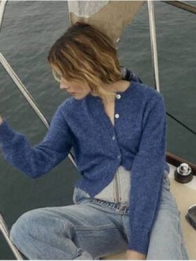 Doen Petra Cardigan Blue Dusk
